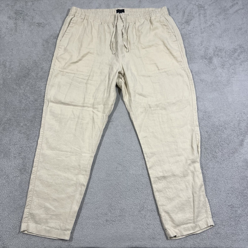 Todd Snyder Linen Beach Pants Mens 2XL Beige Relax Drawstring